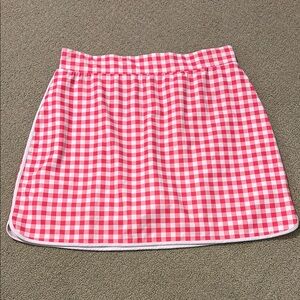 Pink checkered golf skirt